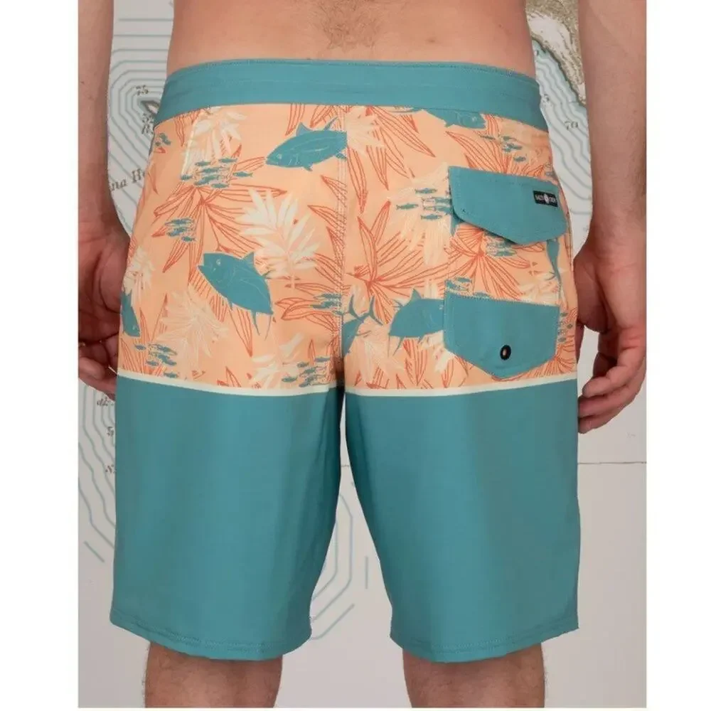 Salty Crew Men's Dark Aqua Tandem Board Shorts Size 38
